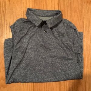 Blue Under Armour collared golf shirt